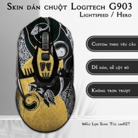 Skin dán chuột Logitech G903 mẫu Lợn Sung Túc lsm027 | Miếng dán Film 3M chống trơn trượt