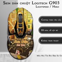Skin dán chuột Logitech G903 mẫu Nhà Thờ Bưu Điện Sài Gòn Chib008 | Miếng dán Film 3M chống trơn trượt