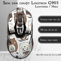 Skin dán chuột Logitech G903 mẫu Dễ thương So Cute scu026 | Miếng dán Film 3M chống trơn trượt