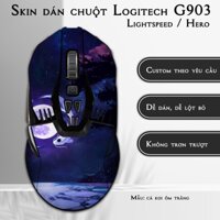 Skin dán chuột Logitech G903 mẫu cá koi ôm trăng | Miếng dán Film 3M chống trơn trượt