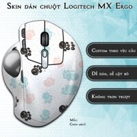 Skin dán chuột Logitech MX Ergo mẫu Chân mèo1 | Miếng dán Film 3M chống trơn trượt