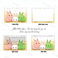Skin laptop THỎ DỄ THƯƠNG, decal dán bảo vệ laptop in được cho mọi dòng máy, nhận in theo yêu cầu...