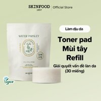 [SKINFOOD Official] Túi refill 30 miếng bông cần nước / B5 kiểm soát bã nhờn và chống viêm / Pantothenic Water Parsley Clear Pad Refill Pack / Toner Pad