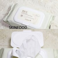 [SKINFOOD] Rice Daily Brightening Cleansing Tissue (80 sheets) Giấy lau mặt làm sáng da
