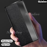 Skinlee For Galaxy Note 20 Ultra / Note 20 Flip Case Smart View Cover for Samsung Note 20 Ultra S21 ultra S21 FE A53 A33 A73 M53 A33 A13 A23 LTE Case Window Flip Leather Phone Casing