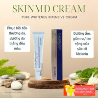 SkinMD Pure Whitenol Intensive Cream, kem dưỡng trắng da mặt, làm căng da và chống lão hóa, giảm sạm nám - tube 15ml
