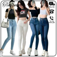 Skinny jean nữ hàng xuất khẩu,quần jean lưng cao và co giãn vừa