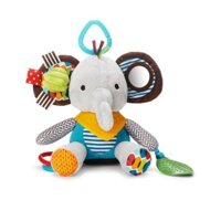 Skip Hop Bandana Buddies Đồ chơi mọc răng và hoạt động cho bé với Lục lạc và kết cấu đa giác quan, Voi