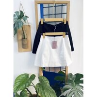 SKIRT - CHÂN VÁY CHỮ A TRẮNG ĐEN BASIC (CÓ LÓT QUẦN)-Gaolee