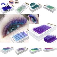 Skjk 12 hàng / bộ Lông mi màu riêng lẻ, Lông mi chồn Trang điểm Lông mi giả, Đồ trang điểm Lông tơ 8-13mm C / D Nối mi giả nữ