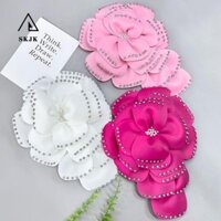 Skjk 3D Hoa Nhiều Lớp Táo, Có Pin Miếng Dán Quần Áo Có Thể Tháo Rời, Phụ Kiện Đầm Ngực Hoa Kim Cương Giả Quần Áo Đính Trang Phục