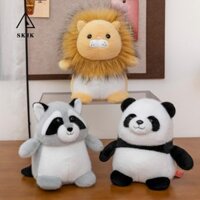 Skjk Đồ chơi nhồi bông động vật nhỏ, Búp bê thú nhồi bông sư tử gấu trúc, Đồ chơi sang trọng thoải mái cho thú cưng Ếch mềm Panda Búp bê sang trọng Quà tặng ngày lễ cho trẻ em