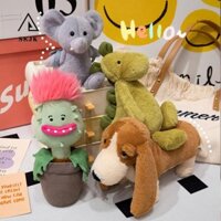 Skjk Hoạt Hình Voi Sang Trọng Đồ Chơi, Chomper Khủng Long Chó Voi Nhồi Bông Kèm Đồ Chơi, Hoạt Hình Vui Nhộn Basset Hound Nhồi Bông Trong Chậu Búp Bê Hoa Ăn Thịt Người Lớn Trẻ Em