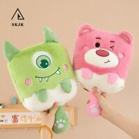 Skjk Ice Cream Plush Toy, Fluffy Eye Guy Dâu Gấu Búp Bê Sang Trọng, Sáng Tạo Mềm Đậu Đỏ Dễ Thương Kem Nhồi Bông Dâu Gấu Quà Tặng Trẻ Em