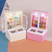 Skjk Siêu Thị Tủ Đông Nội Thất Thu Nhỏ, Đồ Trang Trí Nhỏ Mô Phỏng Tủ Kem Mẫu, 1: 12 Nhựa Mini Tủ Đông Trang Trí Đồ Chơi Phụ Kiện Nhà Búp Bê