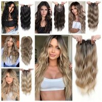 Skjk Topper Tóc Nổ Tóc, Kẹp Ombre Trong Tóc Tổng Hợp Toppers, Tóc Nổ Tự Nhiên Dài Sóng Xoăn 22 Inch Top Đóng Cửa Tóc Cho Nữ