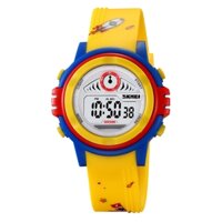Skmei 2266 Thời Trang Giải Trí ABS Ốp Lưng Chống Thấm Nước Sinh Viên Kỹ Thuật Số Đồng Hồ Đeo Tay Đèn LED Báo Động Dây TPU Thiết Kế Mặt Tròn Học Sinh