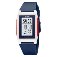 Skmei 2321 Thời Trang Giải Trí Thể Thao Người Chống Thấm Nước Chronograph Ngày Báo Động EL Ánh Sáng ABS Ốp Lưng TPU Dây Đeo Hình Chữ Nhật Mặt Số Thiết Kế Đồng Hồ Đeo Tay Nam