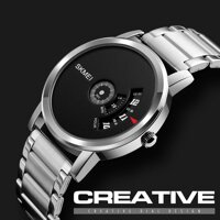 SKMEI Phong Cách Đơn Giản Thời Trang Men Quartz Xem Luxury Creative Thép Ban Nhạc Không Thấm Nước Casual Đồng Hồ Nam [bonus]