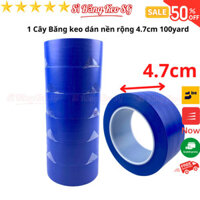 SKU157 - Băng keo dán nền màu xanh dương, băng dính dán sàn rộng 4.7cm, dài 33 mét, 1 cây gồm 6 cuộn