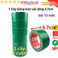 SKU197 - Băng keo vải màu xanh lá, rộng 4.7cm, dài 13 mét, lõi giấy 3mm - 1 cây có 6 cuộn