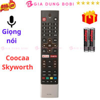 SKU252 - Remote điều khiển tivi SKYWORTH Mã 03 giọng nói, điều khiển TV COOCAA - Tặng kèm pin