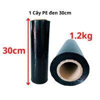 SKU718 - Cuộn Màng PE Đen 30cm, nặng 1.2kg, rộng 30cm, màng pe bọc hàng hoá - STBK