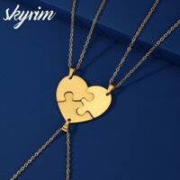 Skyrim Nam Nữ Vòng Cổ 3 Cái / bộ Kết Hợp Tình Yêu Xếp Hình Mặt Dây Chuyền Trang Sức Thời Trang