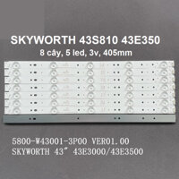 Skyworth 43S810  - Bộ 8 thanh 5 led cho Tivi Skyworth 43S810 43E350 5800-W43001-3P00