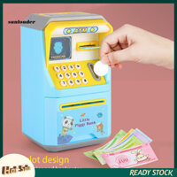 Sl Kids Piggy Bank Tay cầm di động Tích hợp âm nhạc Mật khẩu kỹ thuật số Mô phỏng nhận dạng khuôn mặt Tiết kiệm tiền Máy tự động cuộn tiền ATM Tiết kiệm tiền Hộp tiết kiệm tiền Quà tặng sinh nhật