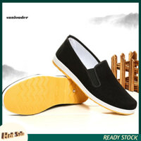 Sl Unisex Giày Cotton Slip-on Giày Thường Thoáng Khí Kung Fu Giày Tập Thể Dục Buổi Sáng Truyền Thống Trung Quốc Tai-chi Võ Nghệ Thuật Giày Thể Thao Nam