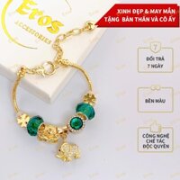 SL1981 - Lắc tay charm xanh biểu tưởng voi sức khoe may mắn