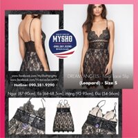 (Sleep S) - Đầm gợi cảm đen ren 2 lớp dòng Dream Angels Floral Lace Slip  - Hàng nhập Victoria's Secret USA