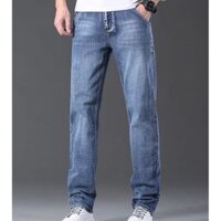 Slim Fit Thẳng Chân Thường Ngày Ống Rộng Hợp Thời Trang Quần Jean Nam Co Giãn Cao Cấp Rời Quá Khổ Quần Dành Cho Nam