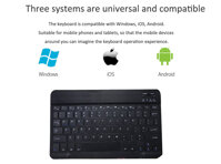 Slim Mini Di Động Không Dây Bàn Phím Bluetooth Cho Laptop IOS Đa Năng Điện Thoại Android Hệ Thống