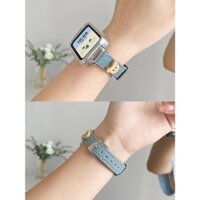 Slim Retro Cowboy Band Cho Samsung Galaxy Fit 3 Vòng Tay Dây Đeo Thay Thế Galaxy Fit3 3D Gấu Dễ Thương Dây Đeo