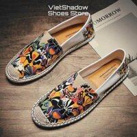 Slip on cói nam - Giày lười vải nam họa tiết - Chất liệu vải bố, đế cao su TPU - Mã SP 2919/2920