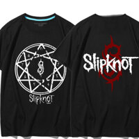 Slipknot Rời Nút Dây Kim Loại Rock Punk Phong Cách vintage High Street Retro Rời Nam Nữ Áo Thun Nữ Tay Ngắn