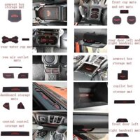 Slot Coaster Cửa Chống Trượt Latex Mat 2018-2019 Jeep Wrangler JLU 4 Cửa Nội Thất Xe Hơi