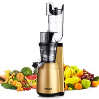Slow Masticating Juicer, ROVKA High Nutrient and Vitamins Juice Extractor, 3.15 Inches Wide Chute Cold Press Juicer for Vegetable and Fruit