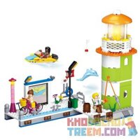 SLUBAN M38-B0607 B0607 0607 M38B0607 38-B0607  NGỌN HẢI ĐĂNG CẦU TÀU VỊNH DOLPHIN bộ đồ chơi xếp lắp ráp ghép mô hình Girl's Dream LIGHTHOUSE PIER Giấc Mơ Con Gái 277 khối