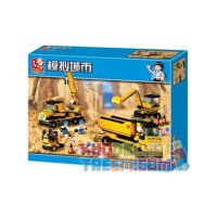 SLUBAN M38-B9700 B9700 9700 M38B9700 38-B9700  ĐỘI XE XÂY DỰNG bộ đồ chơi xếp lắp ráp ghép mô hình City Thành Phố 474 khối