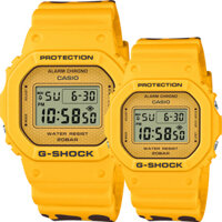 SLV-22B-9DR | Đồng Hồ Casio Cặp Đôi | G-Shock & Baby-G | Dây Nhựa | Mặt Vuông | Chống Nước