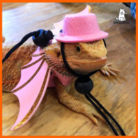 Smalibal 1 Bộ Râu Rồng Dây Có Mũ Có Thể Điều Chỉnh Lực Kéo Dụng Cụ Râu Dây Xích Rồng Bộ Trang Phục Động Vật Nhỏ Quần Áo