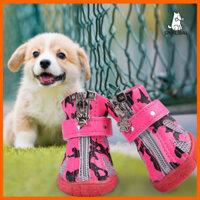Smalibal 4 Chiếc Booties Cho Chó Họa Tiết Bò Trang Trí Thoáng Khí Puppy Lưới Giày Thú Cưng Sản Phẩm