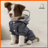 Smalibal Áo mưa cho chó cưng Áo mưa thoáng khí chống thấm nước Áo khoác Hoodie Trang phục Quần áo