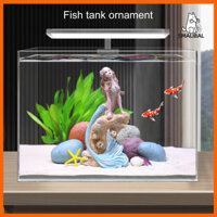 Smalibal Bể Cá Cảnh Quan Nàng Tiên Cá Trang Trí Cây Nước Trang Trí Nhựa Phòng Khách Bể Cá Mô Phỏng Trang Trí
