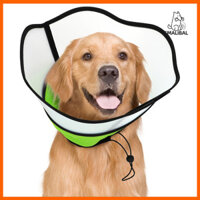 Smalibal Dog Cone Collar Băng có thể điều chỉnh Phục hồi sau phẫu thuật Cổ áo hình nón cho chó mềm có vỏ nối trong suốt