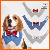 [Smalibal] Khăn nước bọt cho thú cưng Khăn tam giác cho chó mèo thanh lịch Bộ đồ cưới trang trí nơ Đồ dùng cho thú cưng