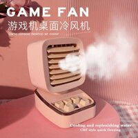 Small Electric Fan Wind Power Mute Spray Refrigeration Mini USB Charging Student Dormitory Desktop CznU